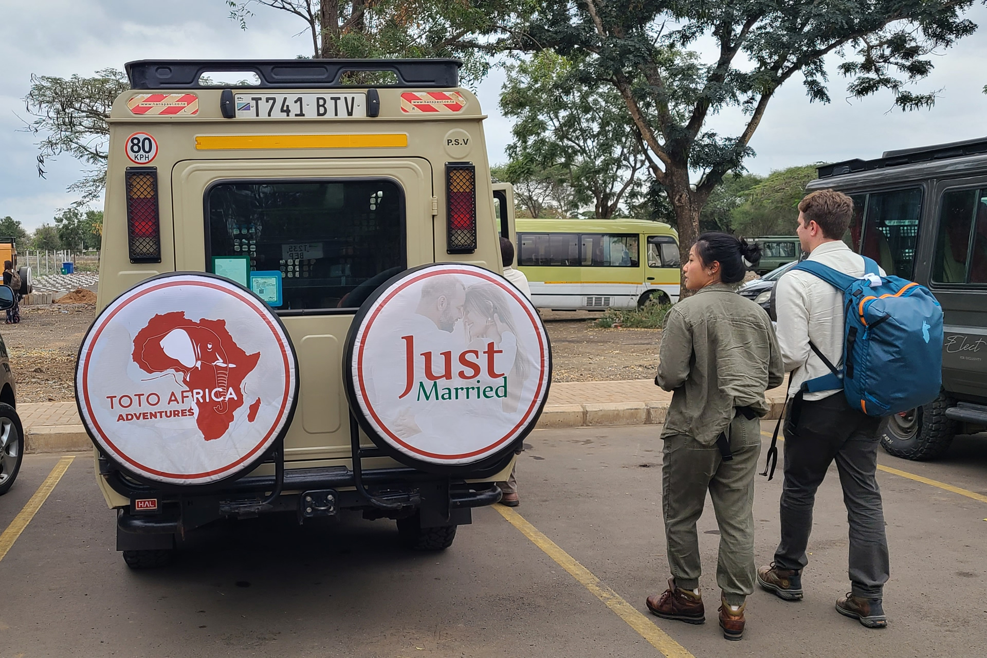 African Romantic Couple Safari